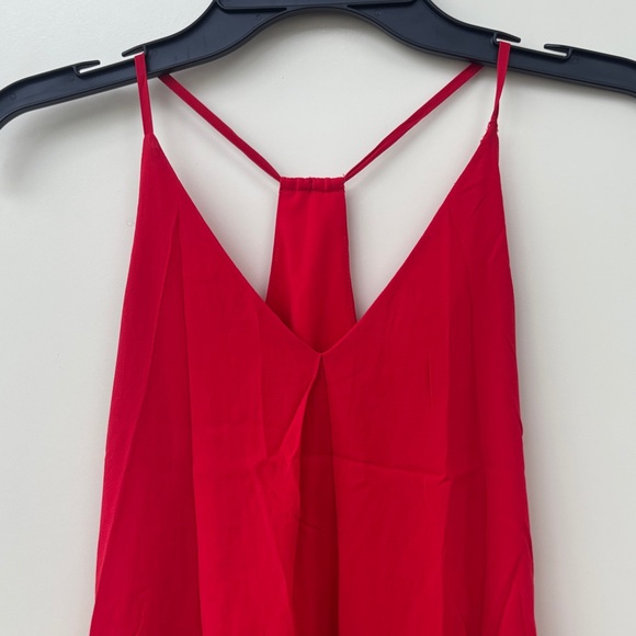 Alice + Olivia Vibrant Red V-Neck Top not dress - Picture 6 of 7